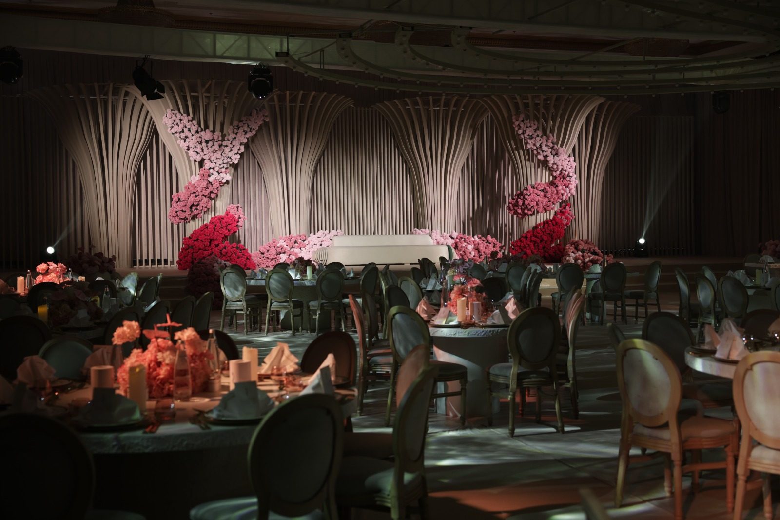 Stage view across guest tables