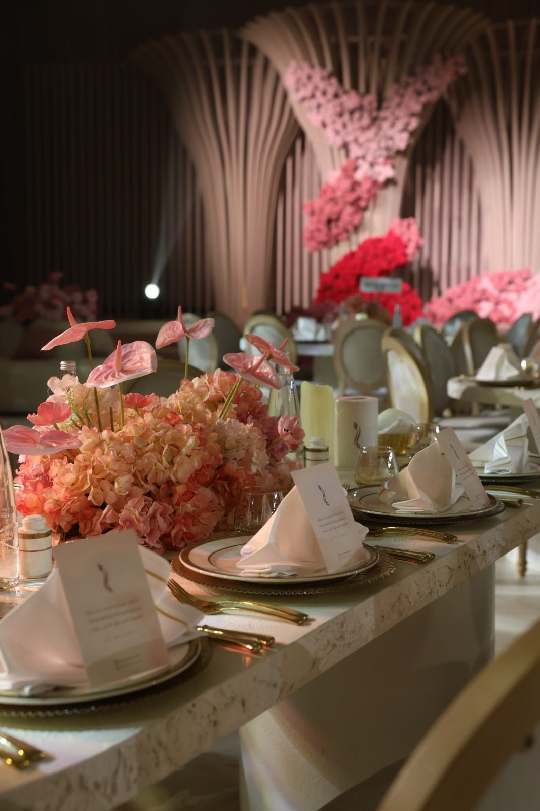 Rose centrepiece close-up
